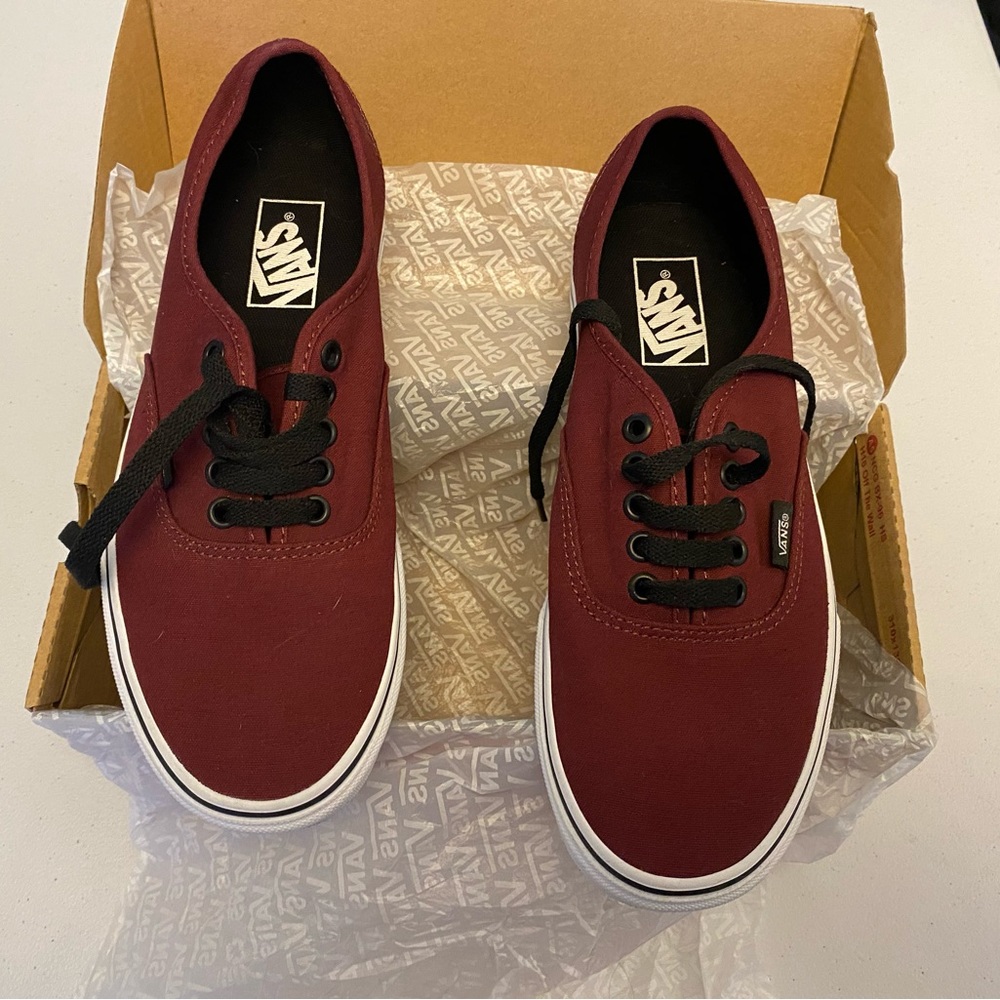 Vans Burgundy colored sneakers women’s size 9